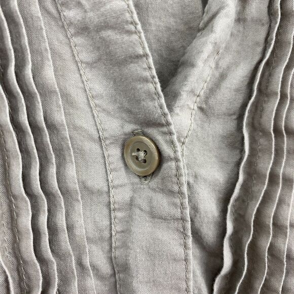 Forever 21 Dress Womens Small Brown Shirt Short Sleeve Button Down Pleated - Picture 7 of 14